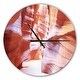 preview thumbnail 7 of 8, Designart 'Panoramic View Antelope Canyon' Oversized Modern Wall CLock
