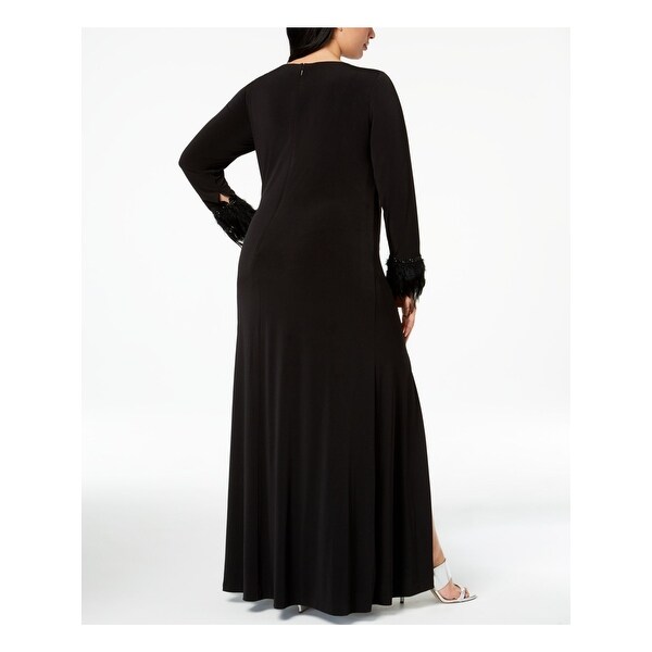 long sleeve calvin klein evening dresses