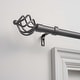 preview thumbnail 26 of 26, Porch & Den Freret 1-inch Curtain Rod and Finial Set 36" to 72" - Gunmetal