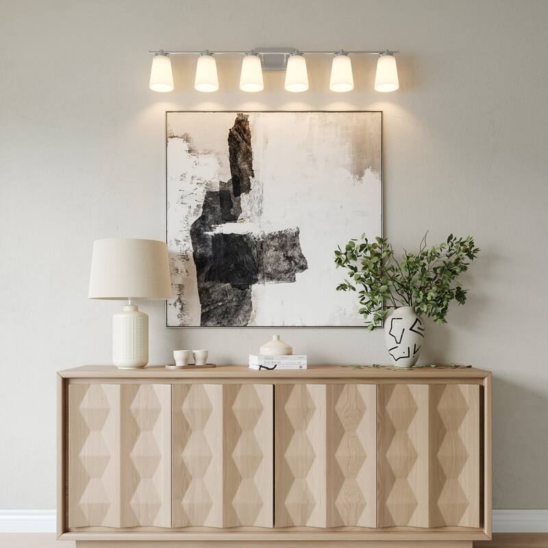 Acroma 6 - Light Steel Dimmable Bathroom Vanity Light - 6-light