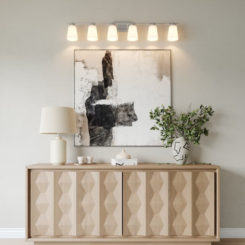 Acroma 6 - Light Steel Dimmable Vanity Light - 6-light
