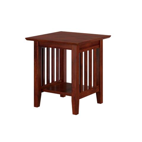 Mission Solid Hard Wood End Table in Walnut