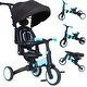 preview thumbnail 1 of 5, 7-in-1 Adjustable Baby Tricycle: Foldable Toddler Trike with Removable Parent Handle, and Safety Guardrail for Ages 12-72 Months Blue - 2-4 Years - Assembly Required