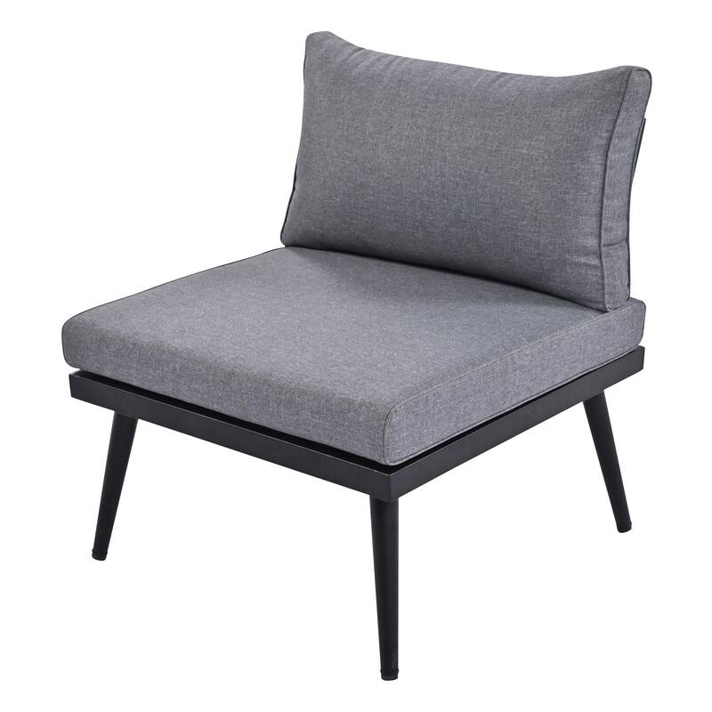 Grey Acacia Wood Outdoor Sectional Sofa Set