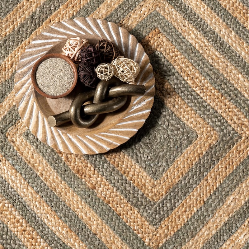 Dogwood Tiled Jute Area Rug