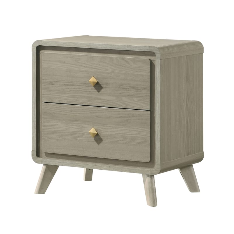 Furniture of America Thalia Modern Grey Wood 2-Drawer Nightstand