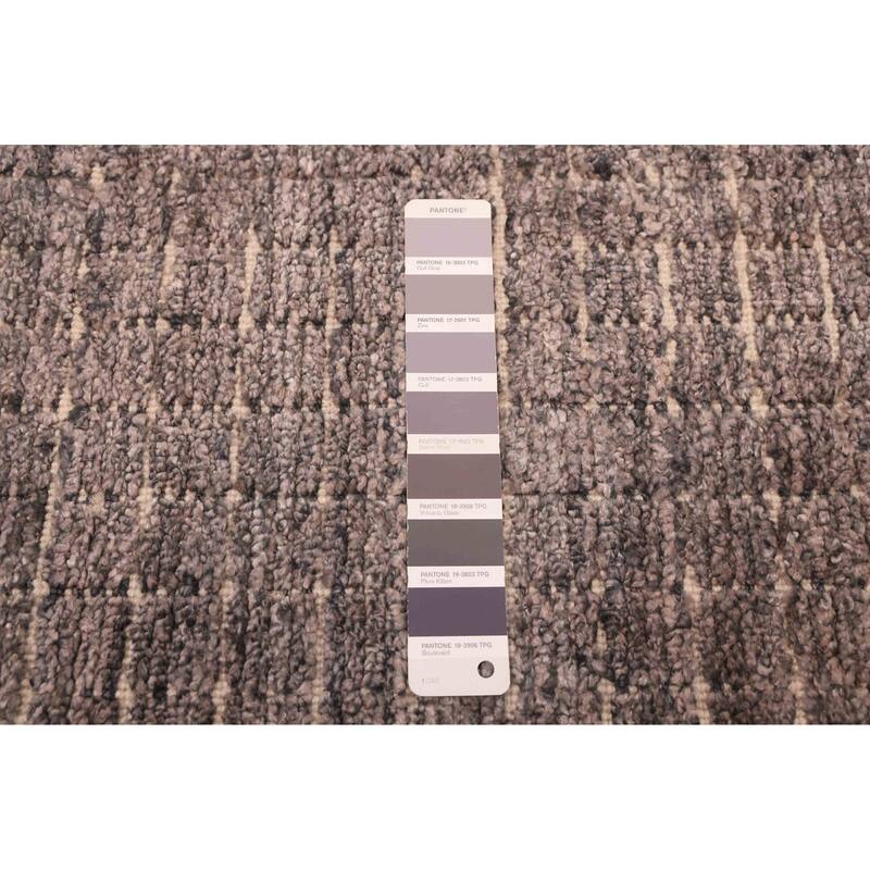 ECARPETGALLERY Hand Loomed Ananda Dark Grey Silk Rug - 4'1 x 6'1