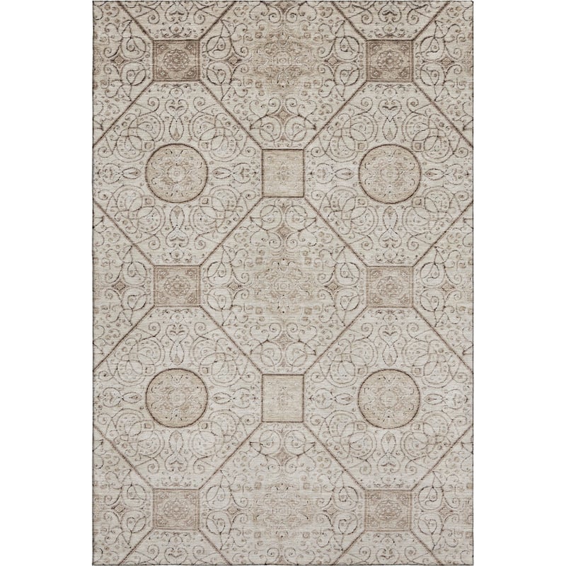 Premium Washable Super Soft Traditional Mosaic Mayfield Rug