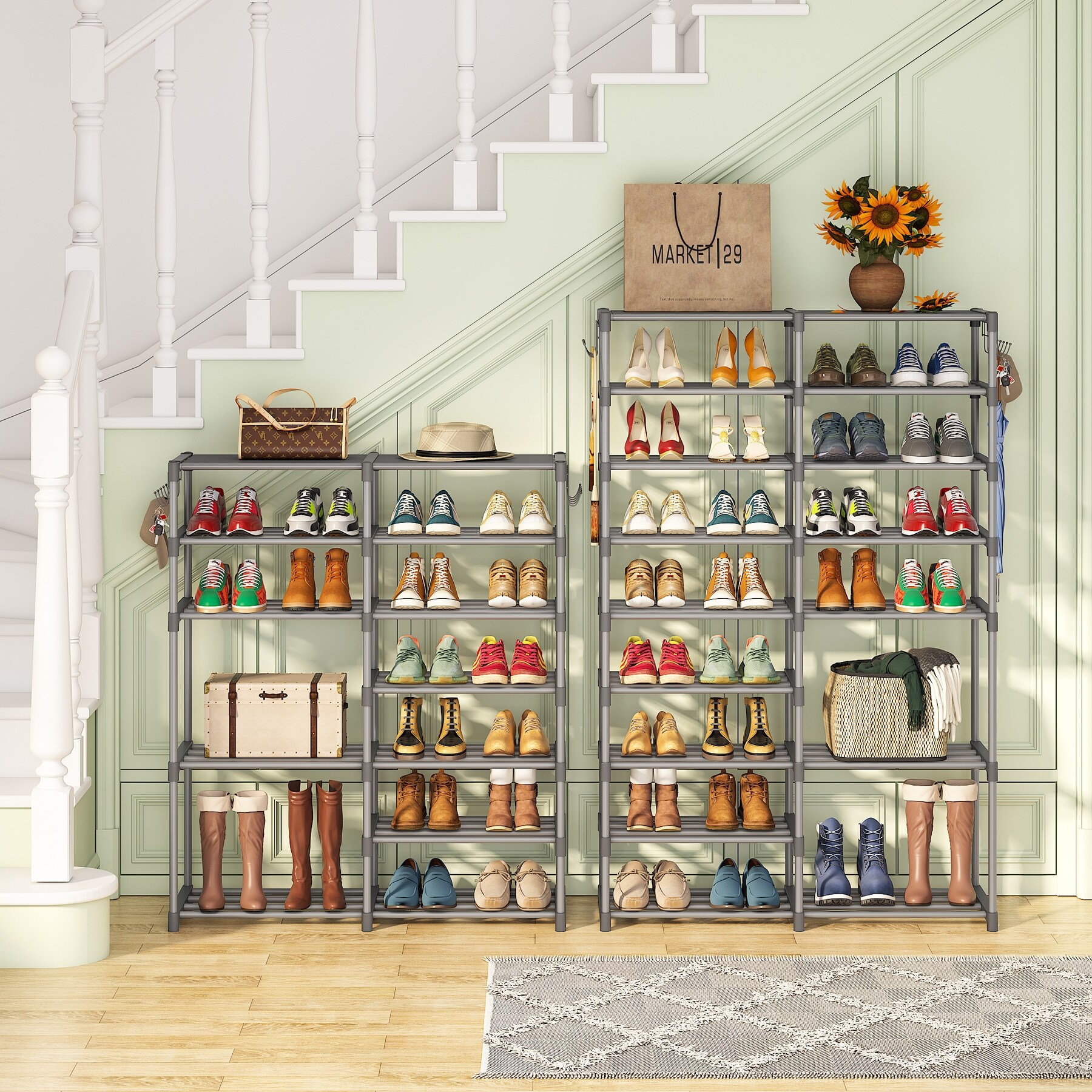 https://ak1.ostkcdn.com/images/products/is/images/direct/897ab81f4f611b4a639a2e269533dea2a7b7d27c/32-40-Pairs-Shoe-and-Boot-Storage-Shelf-Rack-Organizer-with-Hooks%2C9-Tiers-Stackable-Shoes-Stand-Tower-for-Closet.jpg