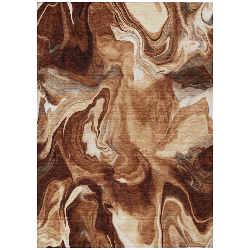 HomeRoots Abstract Transitional Rectangle Outdoor Rug