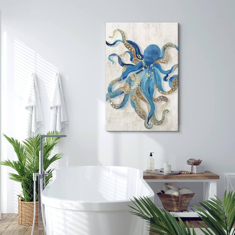 Octopus Canvas Wall Art Ocean Life Theme Painting