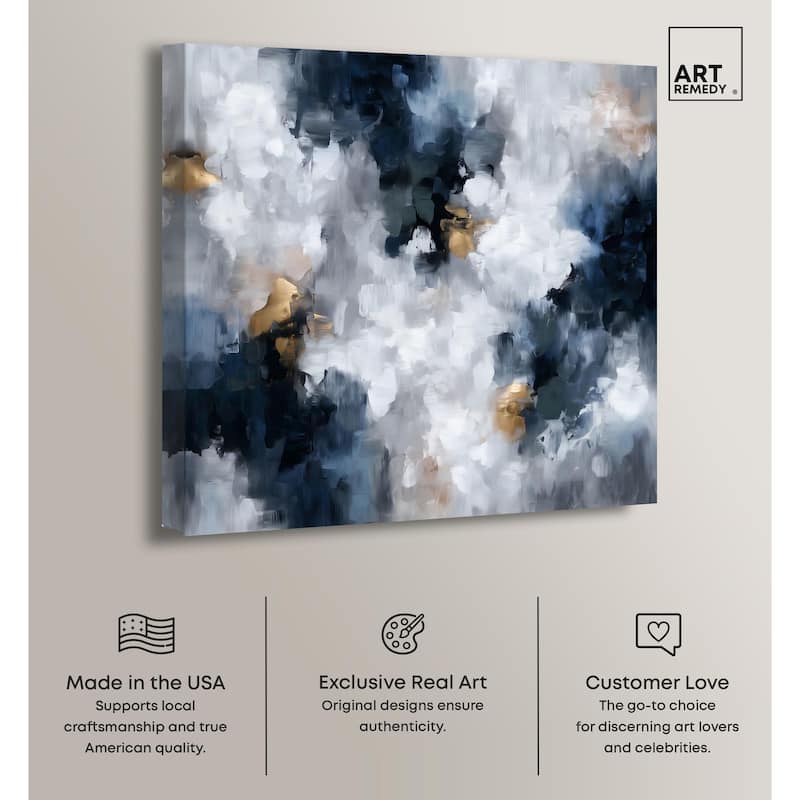 Midnight and Ivory I Canvas by Art Remedy, Gallery Wrapped