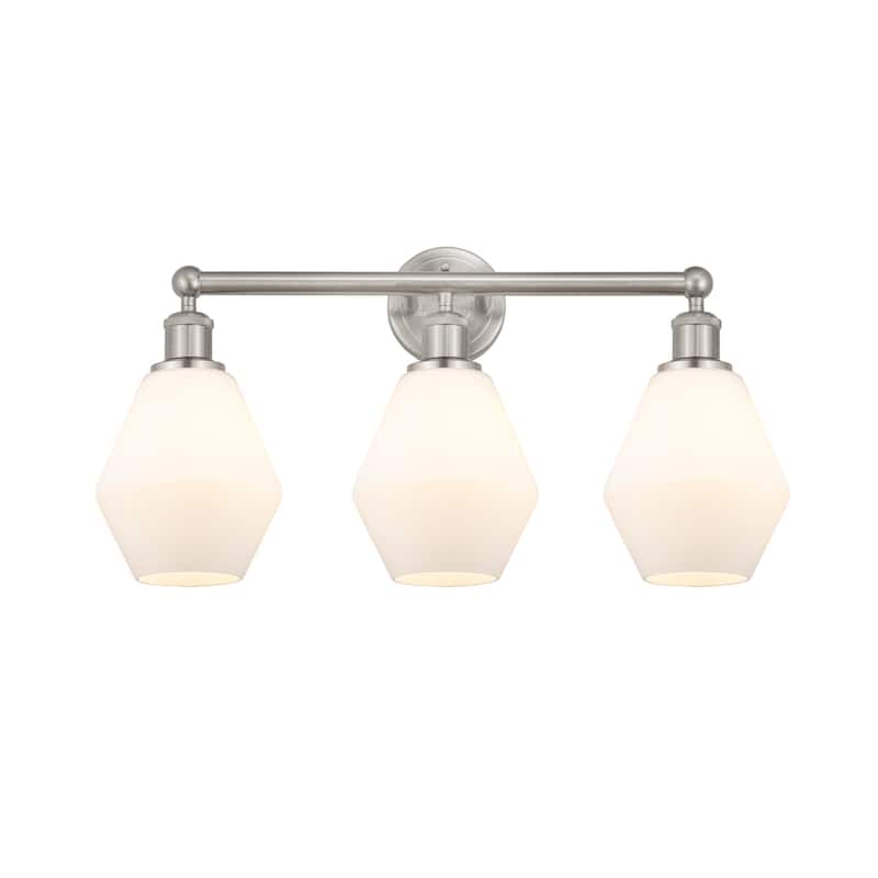 Innovations Lighting 616-3W-12-24 Cindyrella Vanity Cindyrella 3 Light - Brushed Satin Nickel / Cased Matte White
