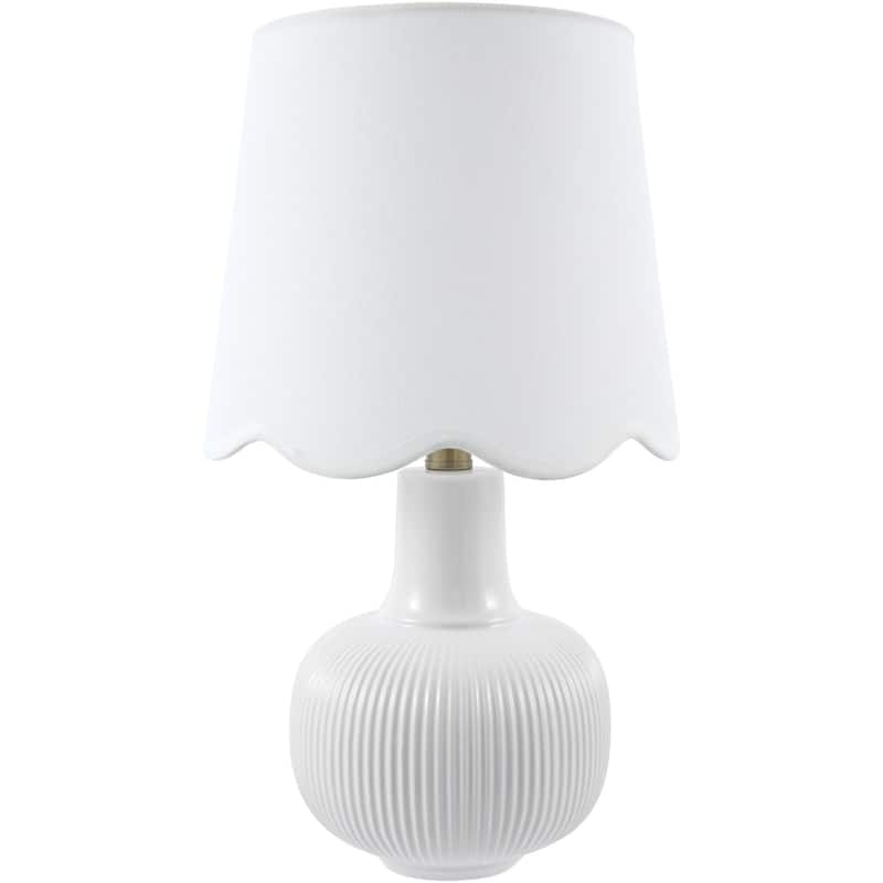 Livabliss Ormelle Traditional Accent Table Lamp - 19"H x 10"W x 10"D - White