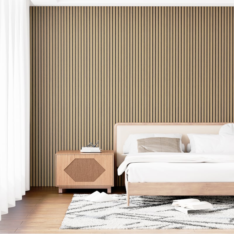 Acoustic Soundproof Slat Wall Panels 3D Decorative Wall Paneling