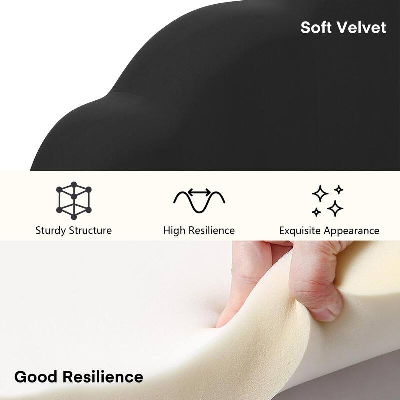 Velvet Comfortable Softness Metal Legs Loveseat Sofa