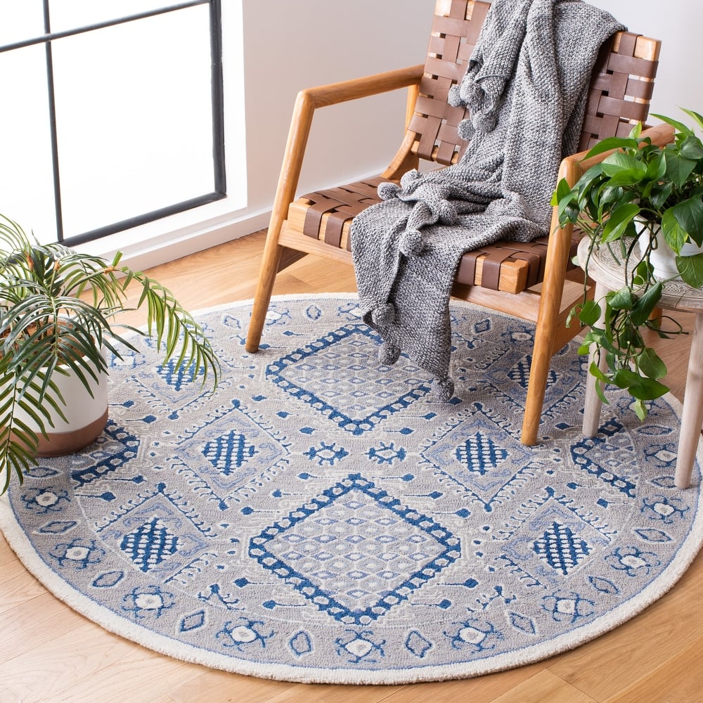 SAFAVIEH Handmade Micro-Loop Anouschka Wool Rug