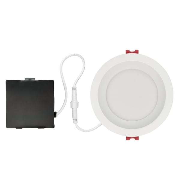 Globe 91210 LED Recessed Slim Glare Control Downlight Kit, Frost, 4" W