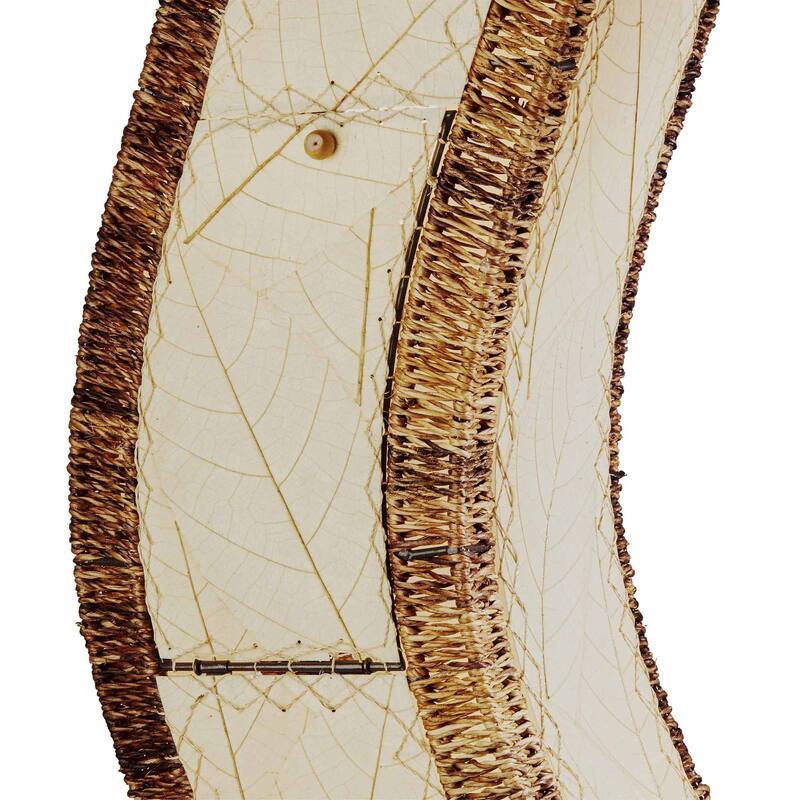 Eangee Handmade Wave Giant Floor Lamp, Cocoa Leaves Shade, 13 x 10 x 72 in.