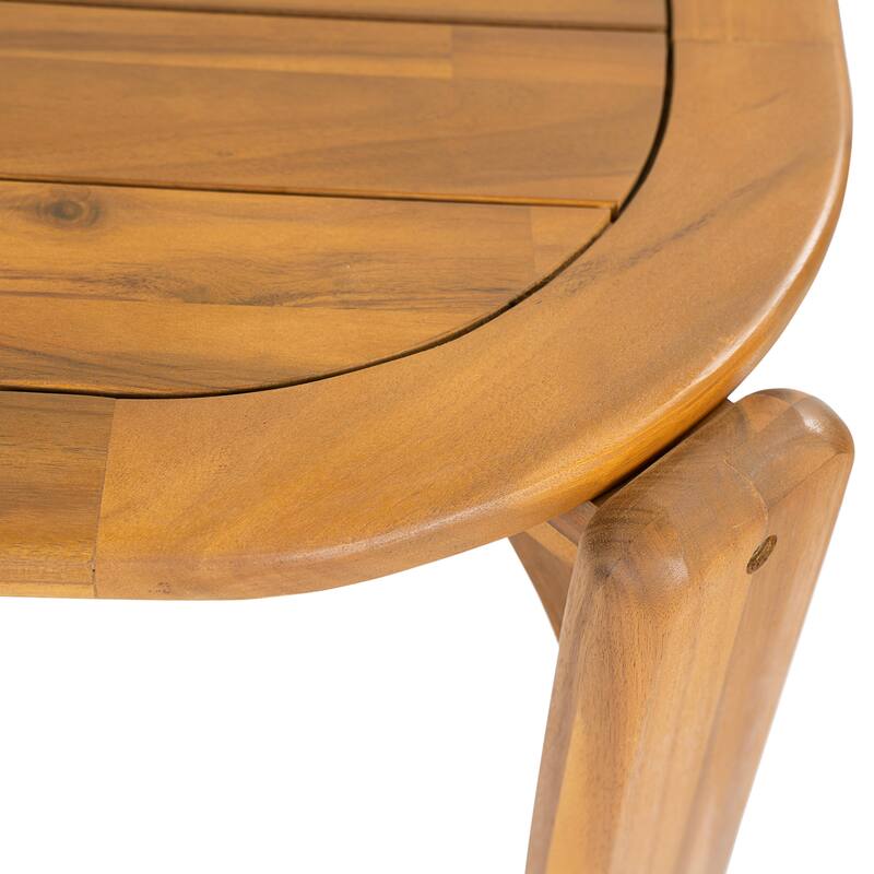 Scott Living Kaja Modern Outdoor Solid Wood Dining Table with Slat Top Design