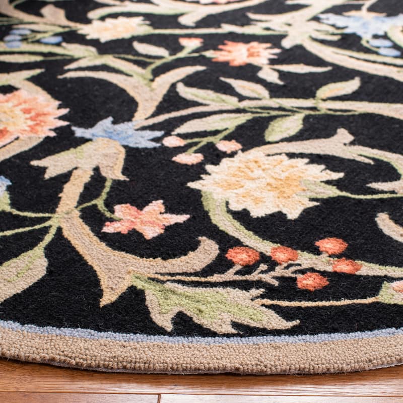 SAFAVIEH Handmade Chelsea Hali French Country Floral Scroll Wool Rug