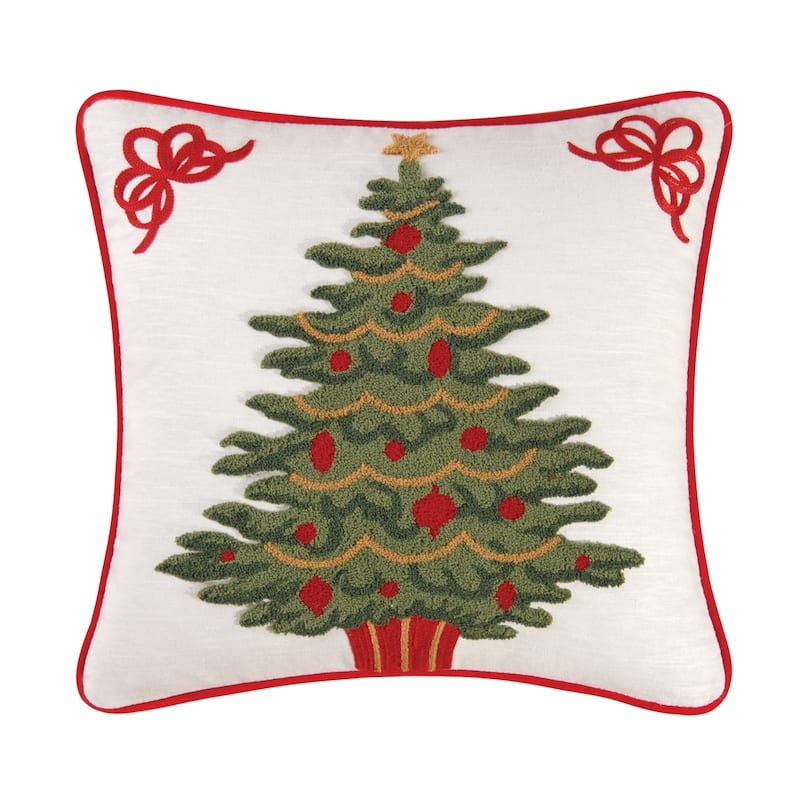 18 x 18 Tree Tufted Decorative Accent Pillow