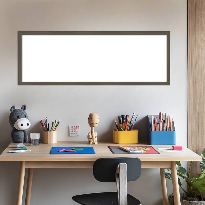Amanti Art Svelte Clay Grey Framed Dry Erase Magnetic Board