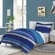 preview thumbnail 1 of 5, Dream Factory Rugby Stripe Bed-In-A-Bag Comforter Set Blue - Full