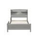 preview thumbnail 30 of 77, Pine Wood Platform Bed Low-Profile Bed Frame with Storage Headboard, Motion Sensor LED Light, Movable Guardrail, Slats Support