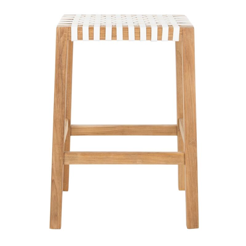 SAFAVIEH Ozgul Woven Lattice Counter Stool - 20" x 17.7" x 27.1" - 20Wx18Dx27H