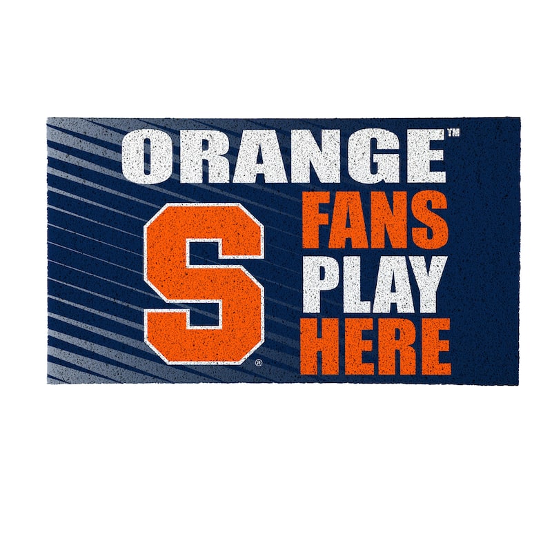 28 in. x 16 in. Syracuse University "Fans Play Here" PVC Door Mat