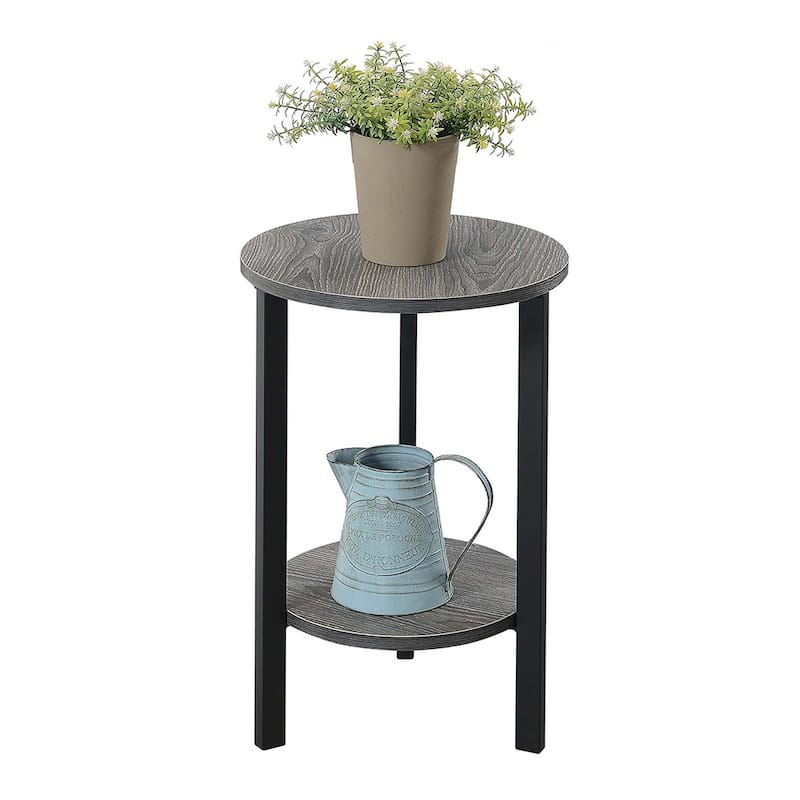 Convenience Concepts Graystone 24 inch 2 Tier Plant Stand