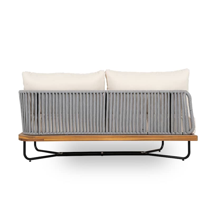 Christopher Knight Home - Evelyn Parker Elegant Lucca Outdoor Acacia Wood Sofa Set