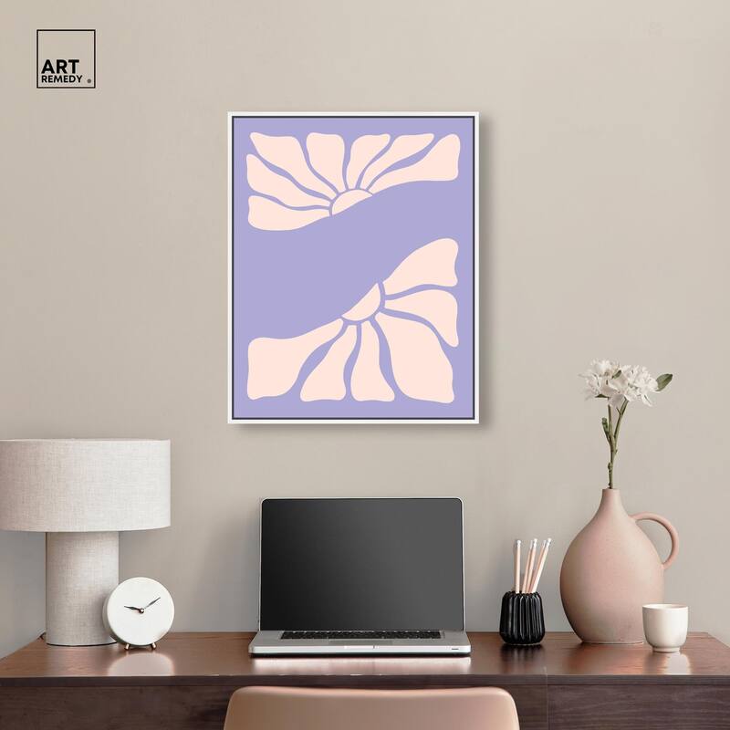 Split in two Flower Canvas by Art Remedy
