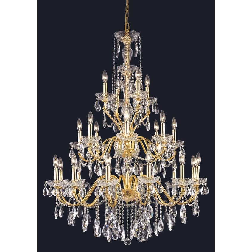 Fleur Illumination Collection Chandelier D:36in H:49in Lt:24 Gold Finish