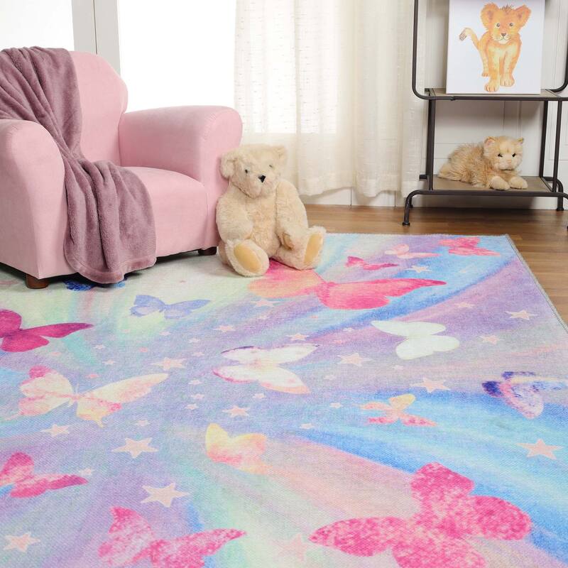 Superior Butterfly Kids Indoor Area Rug