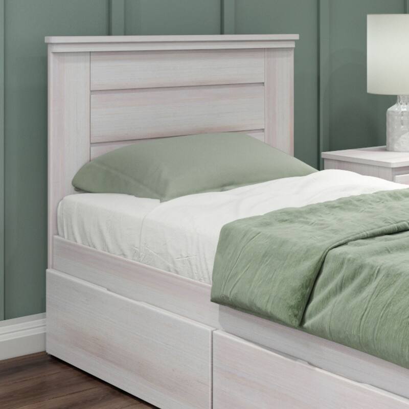 Max and Lily Farmhouse Twin Bed with Panel Headboard and Storage Drawers