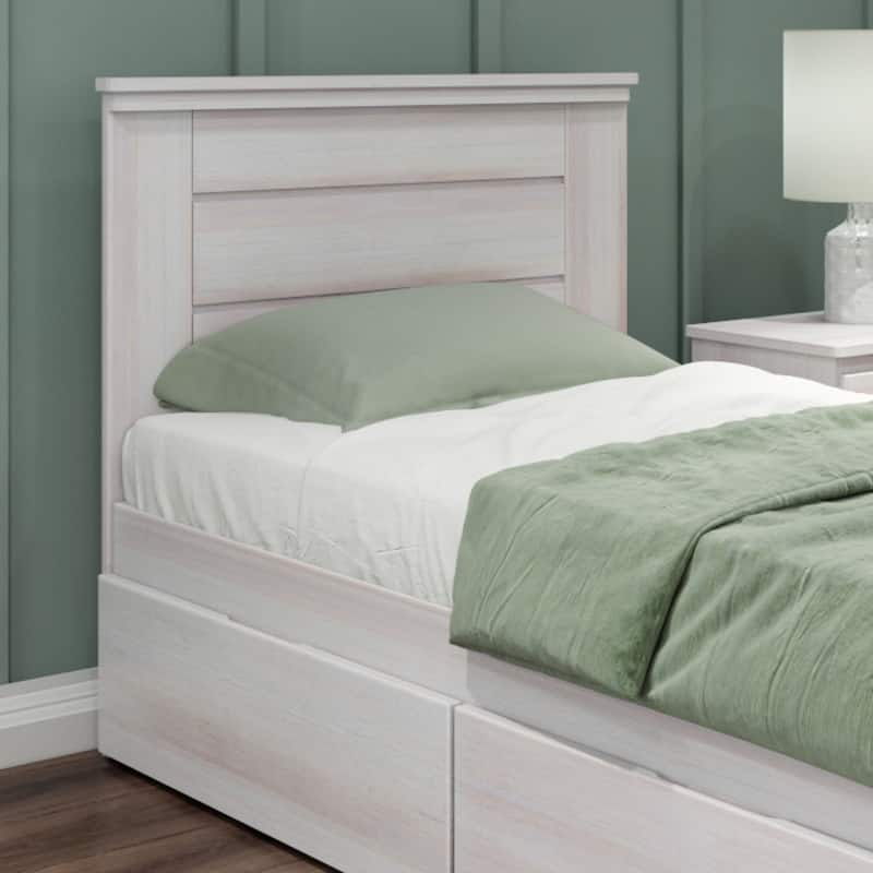 Max and Lily Farmhouse Twin Bed with Panel Headboard and Storage Drawers