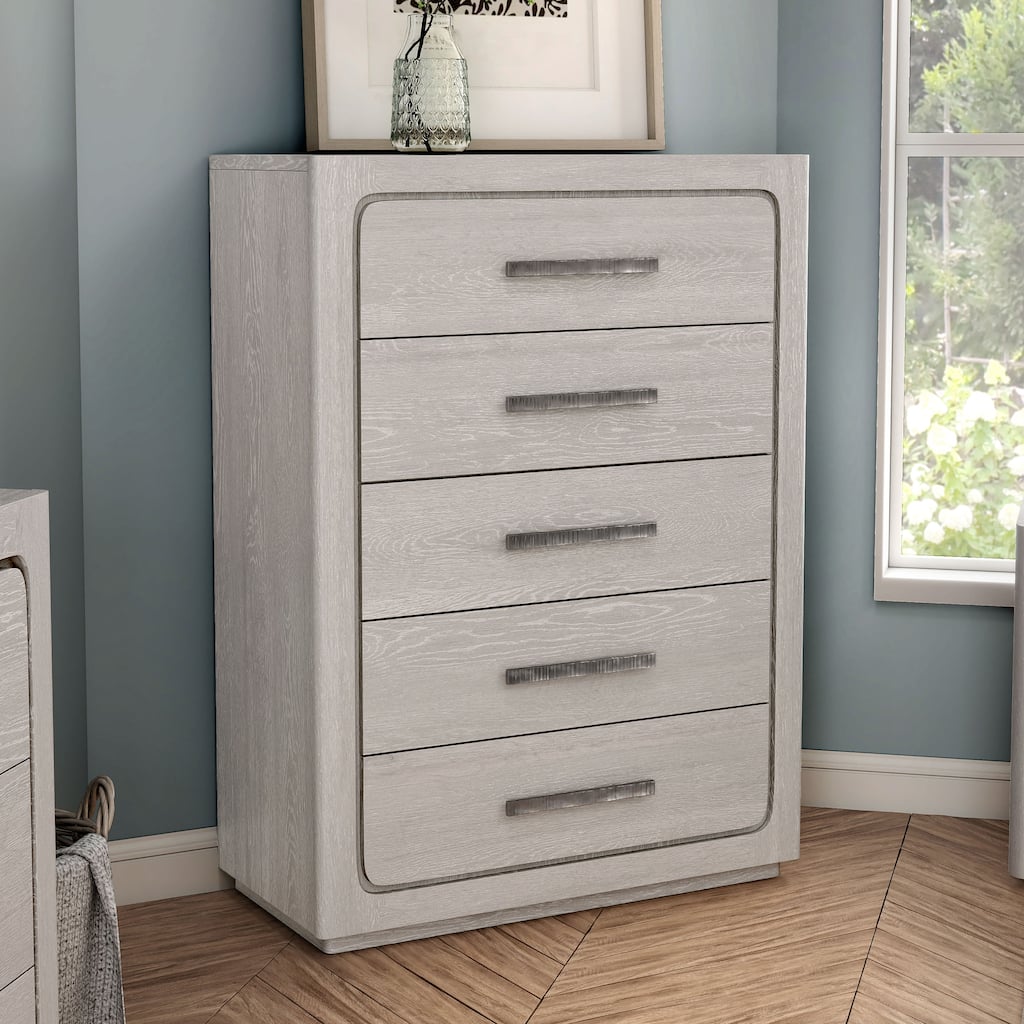 Furniture of America Sorelle Modern Solid Wood 5-Drawer Storage Chest