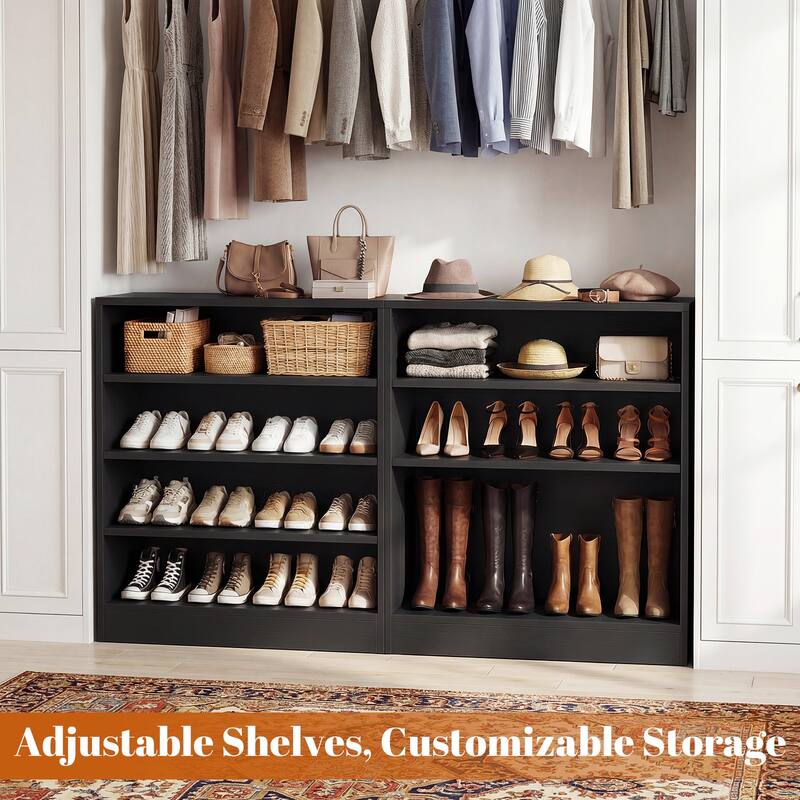 Cimly 45 Pairs Tall Shoe Cabinet, 9-Tier Wooden Shoe Storage Organizer with Adjustable Shelves