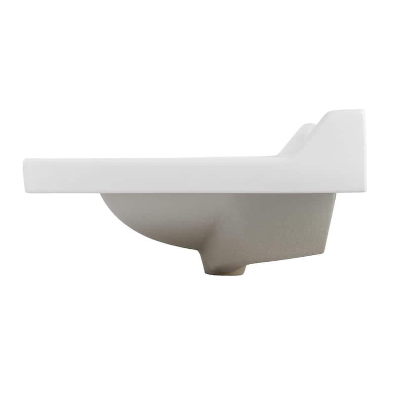 Fine Fixtures Ceramic Vanity Sink Top with Raised Back