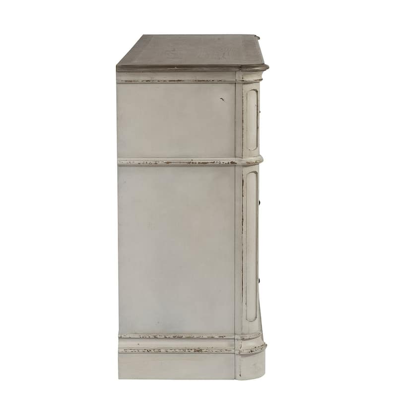 Magnolia Manor 7 Drawer Dresser For Bedroom Storage with 2 Finish Options