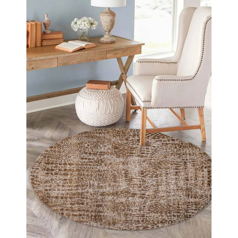 ECARPETGALLERY Hand-knotted Legacy Light Brown, Light Grey Silk, Wool Rug - 8'1 x 8'0