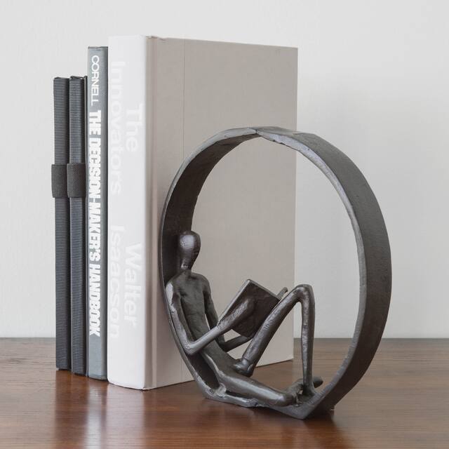 Danya B. Encircled Reader Iron Sculpture