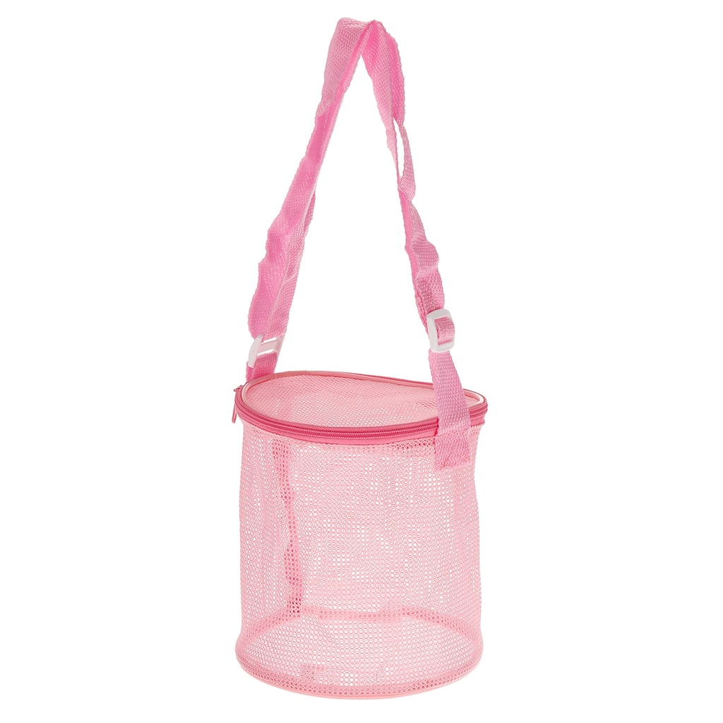 Mesh Beach Bag, Sea Shells Mesh Tote Sand Boxes Nets Bags, Pink