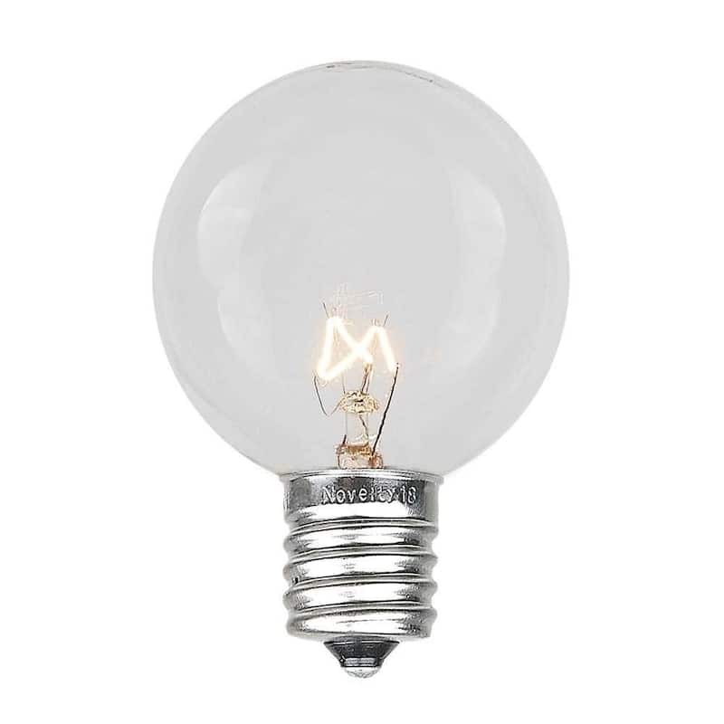 25 Foot G50 Outdoor Globe Patio String Lights - Set of 25 G50 Clear Bulbs