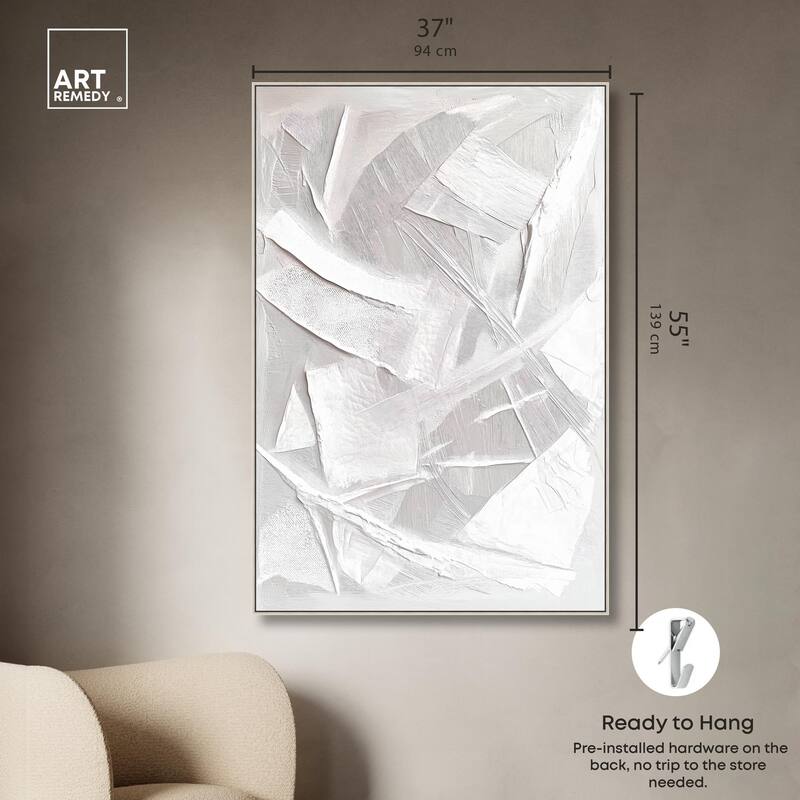 Thick White Texture II Canvas by Art Remedy