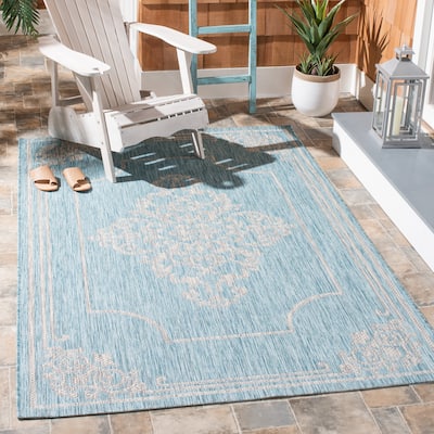 SAFAVIEH Courtyard Torlaug Indoor/ Outdoor Waterproof Patio Backyard Rug