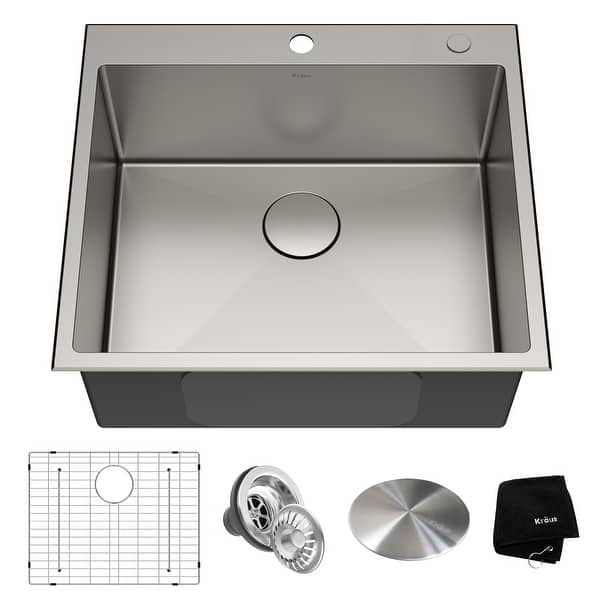 KRAUS Standart PRO Stainless Steel Topmount Drop-In Kitchen ...