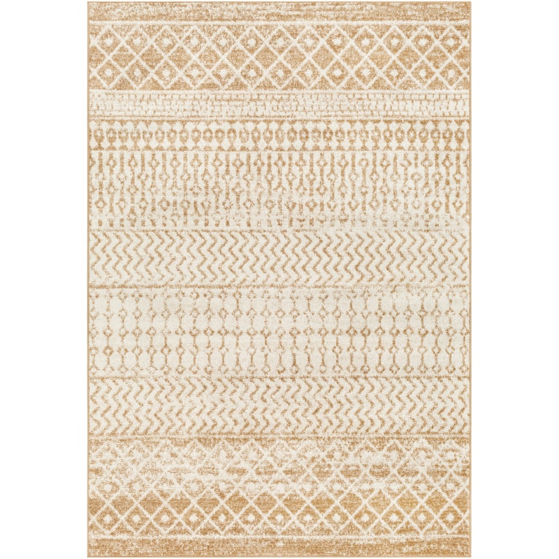 Livabliss Edie Bohemian Geometric Area Rug - 5' Square - Beige - Square